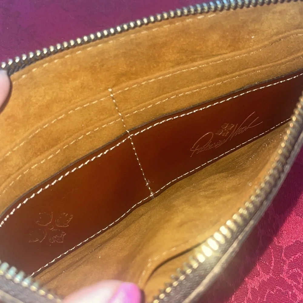 Brand New Patricia Nash Genuine Tooled Leather St. Croce Zippered Wristlet